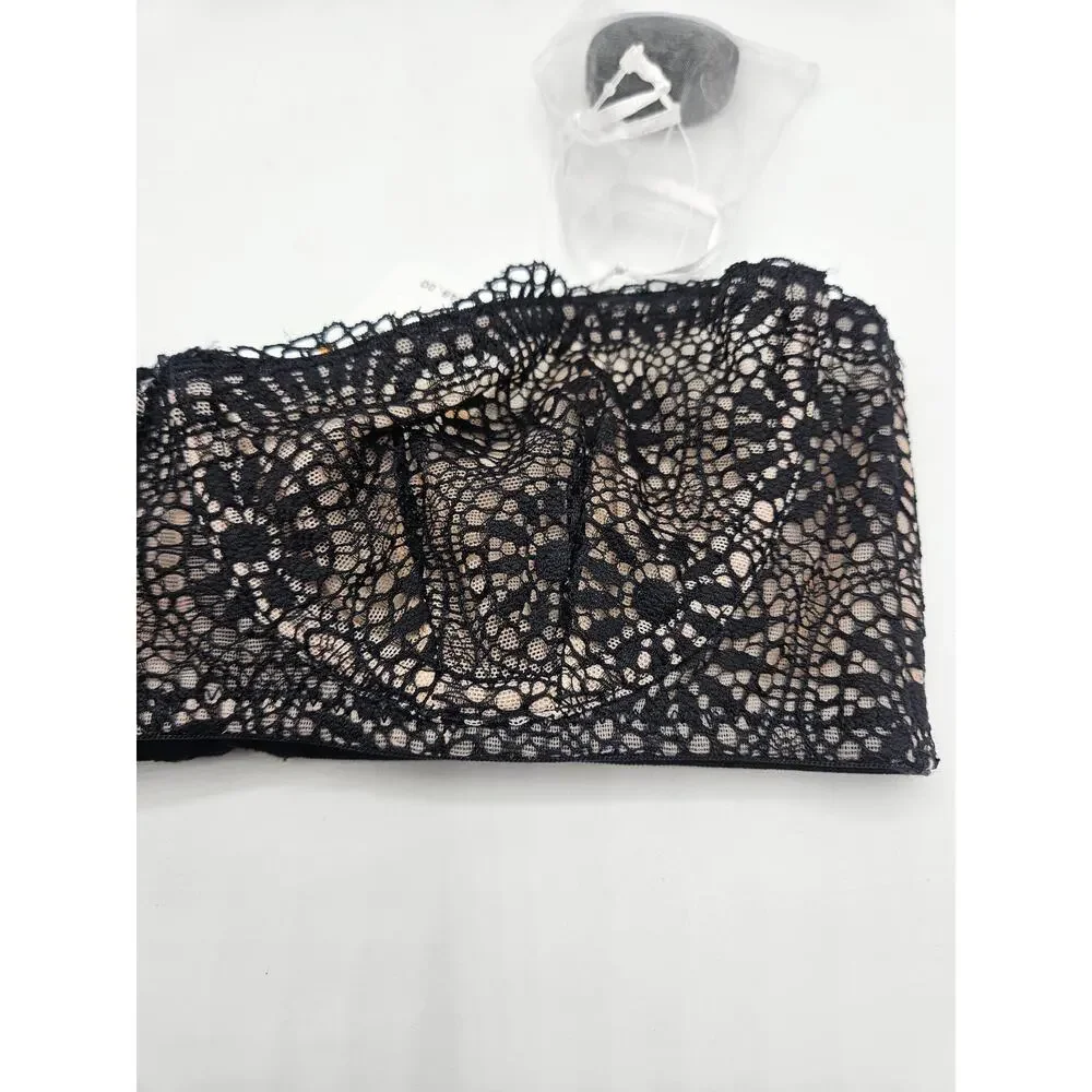 Free People Womens Starla Black Underwire‎ Balconette Bra Size 32A NWT